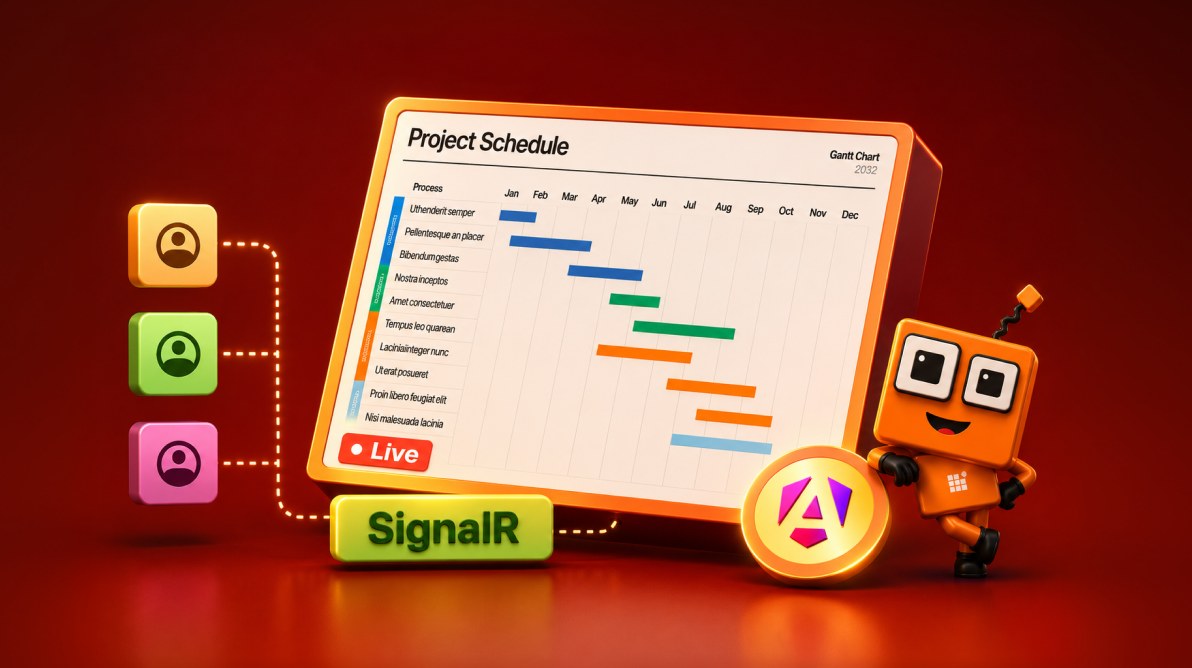 Real-Time Angular Gantt Chart with SignalR: Sync Project Updates Without Browser Refresh